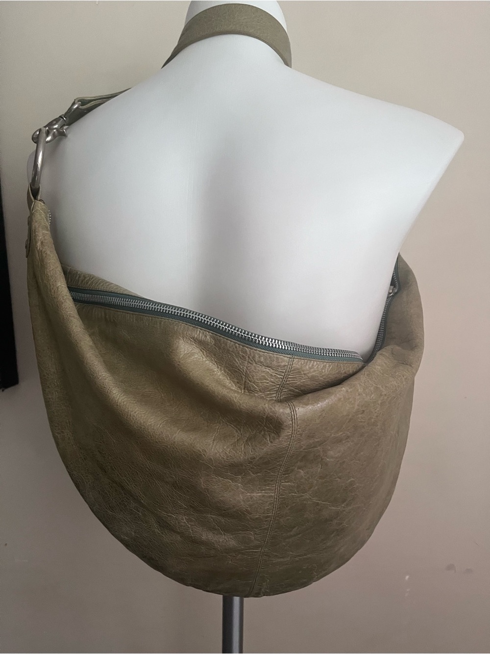 latico Olive-Taupe Leather Crossbody Satchel - Picture 2 of 14